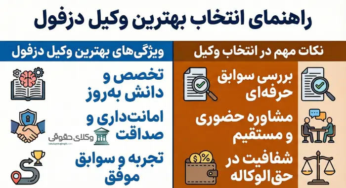 نکات مهم در انتخاب بهترین وکیل حقوقی در دزفول