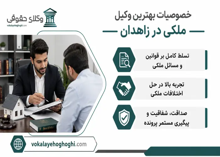 خصوصیات بهترین وکیل ملکی در زاهدان