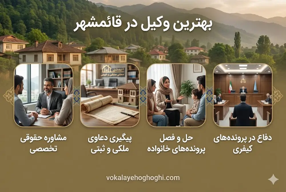 معرفی بهترین وکیل قائم شهر