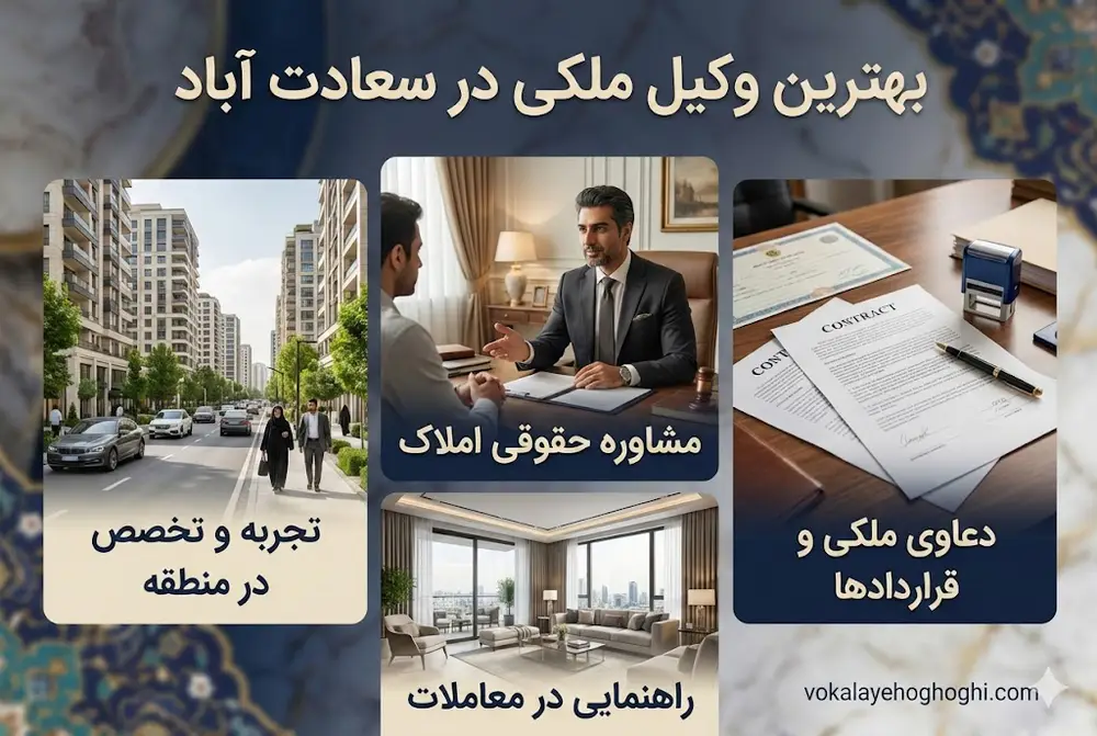 چگونه بهترین وکیل ملکی در سعادت آباد را پیدا کنیم؟
