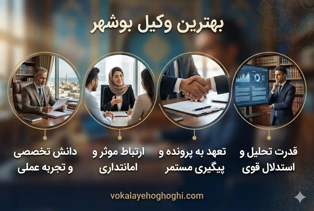 بهترین وکیل حقوقی در بوشهر چگونه به شما کمک میکند؟