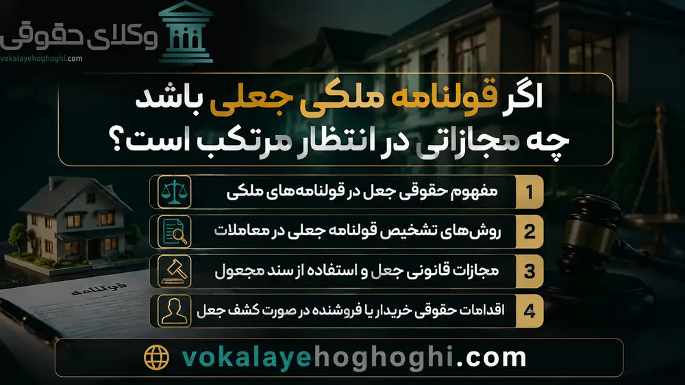 قولنامه های جعلی در خرید و فروش ملکی 