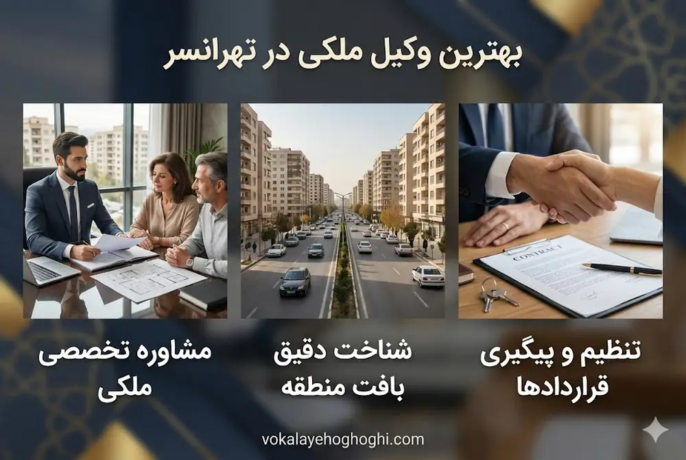 معرفی بهترین وکیل ملکی در تهرانسر