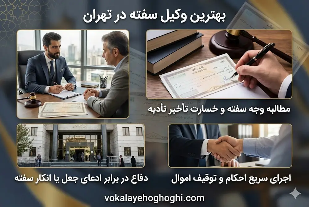 مزایای بهره مندی از بهترین وکیل سفته در تهران