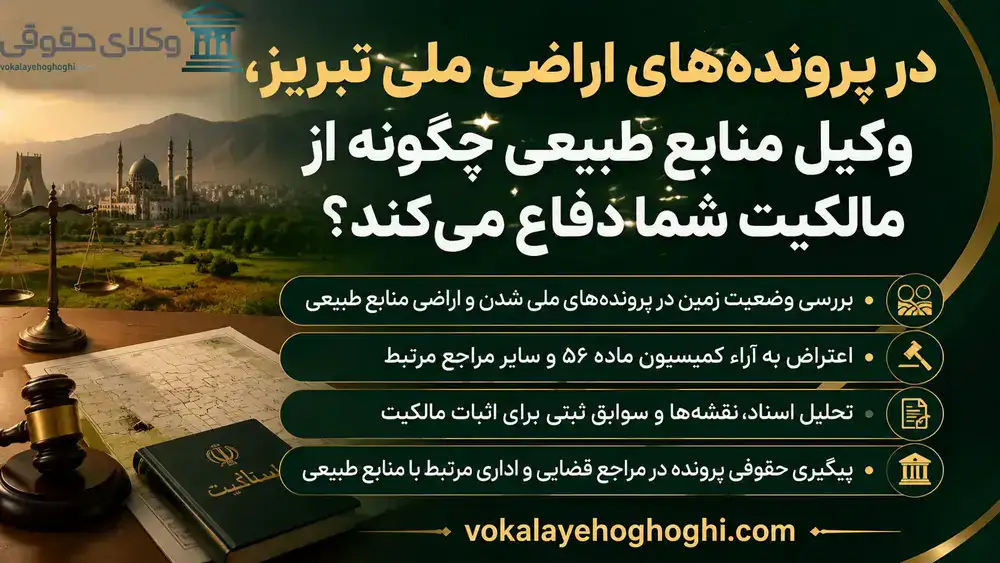 معرفی بهترین وکیل منابع طبیعی در تبریز