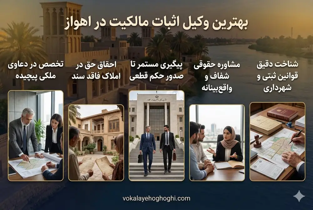 معرفی بهترین وکیل اثبات مالکیت در اهواز