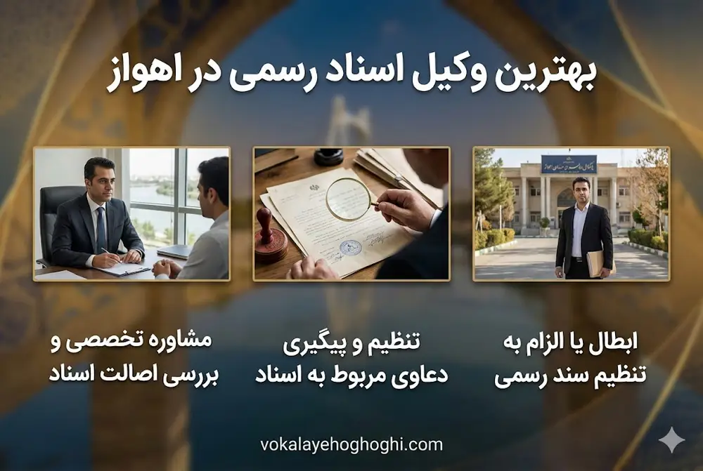 معرفی بهترین وکیل اسناد رسمی در اهواز
