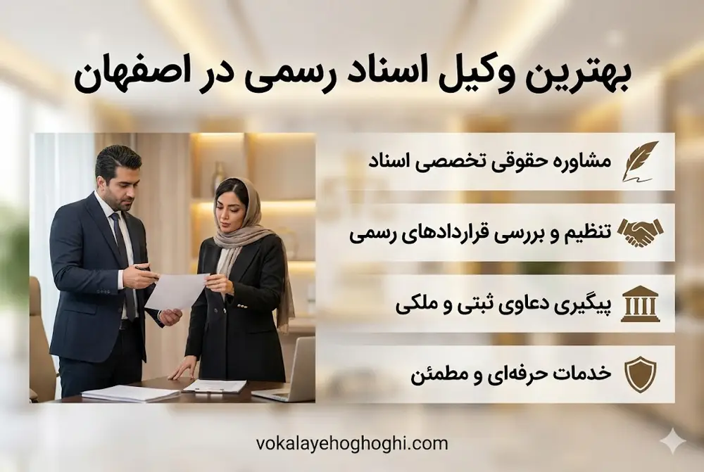 معرفی بهترین وکیل اسناد رسمی در اصفهان