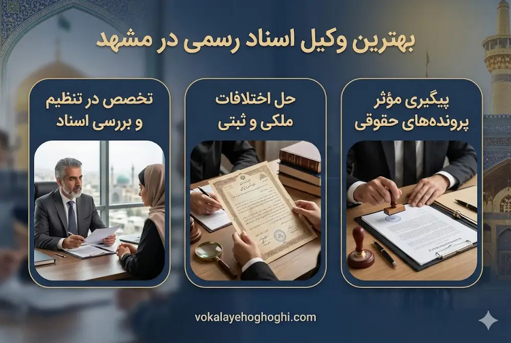 معرفی بهترین وکیل اسناد رسمی در مشهد