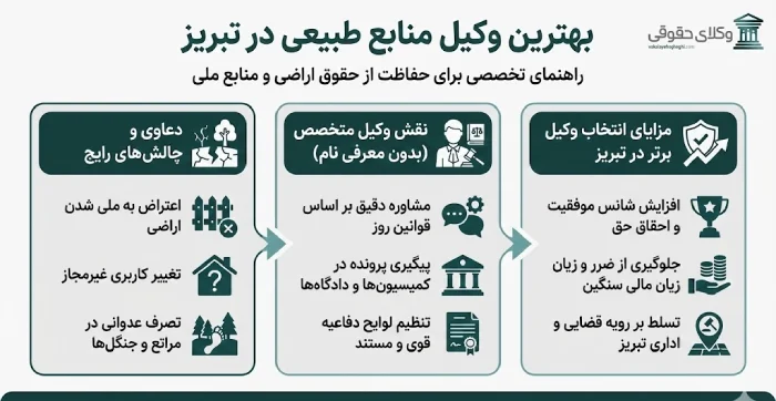 معرفی بهترین وکیل منابع طبیعی در تبریز