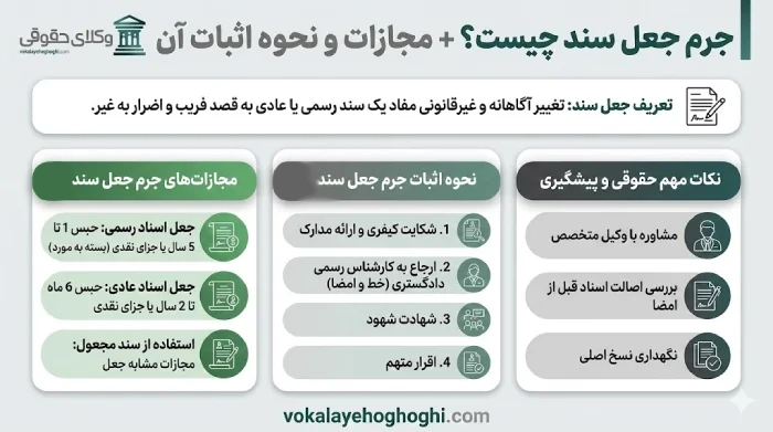 جعل سند شامل چه مواردی می شود؟
