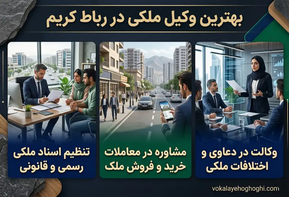 معرفی بهترین وکیل ملکی در رباط کریم