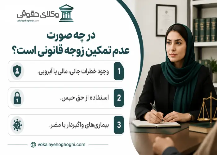 در چه صورت عدم تمکین زوجه قانونی است؟