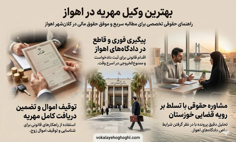 بهترین وکیل مهریه در اهواز