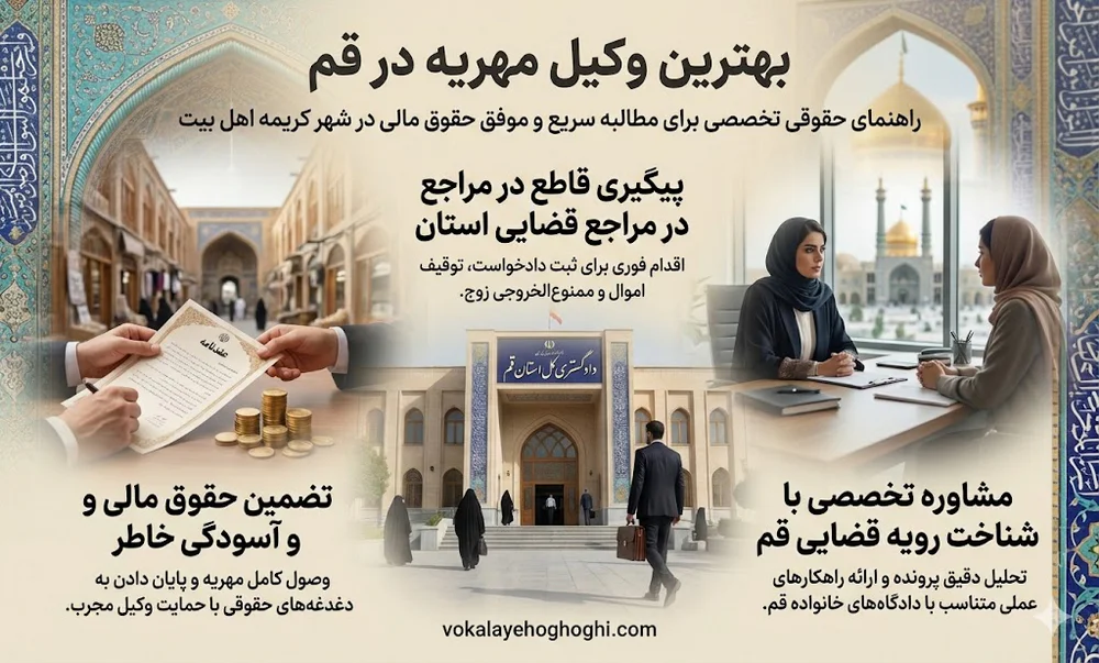 بهترین وکیل مهریه در قم