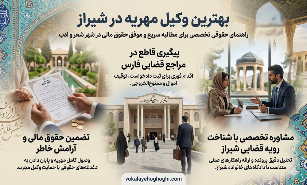 بهترین وکیل مهریه در شیراز 
