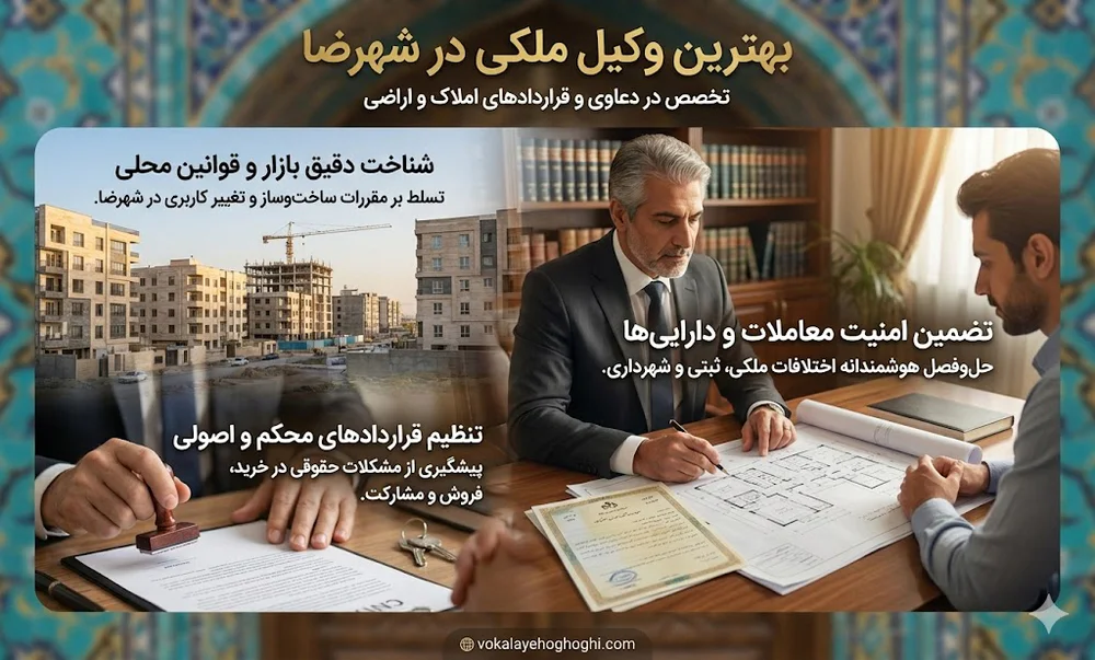 7 نکته اساسی برای انتخاب وکیل ملکی