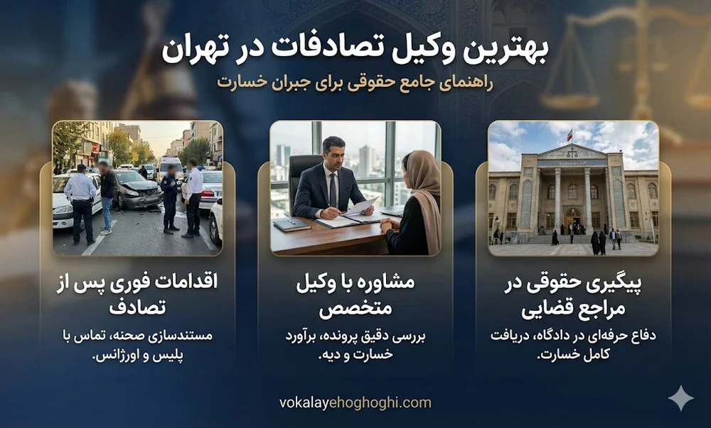 هزینه های وکیل تصادفات در تهران