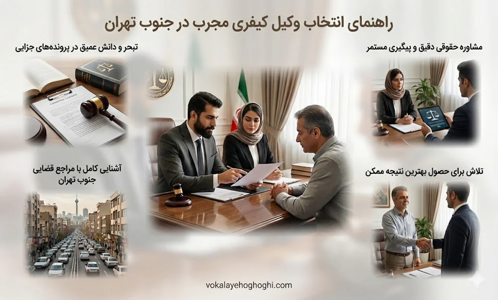 دلایل اخذ بهترین وکیل کیفری در جنوب تهران