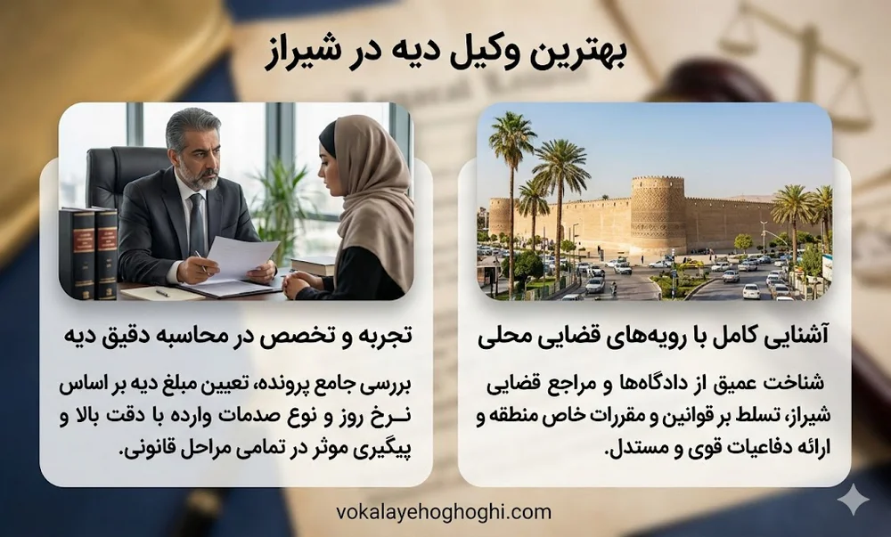 خدمات بهترین وکیل دیه در شیراز