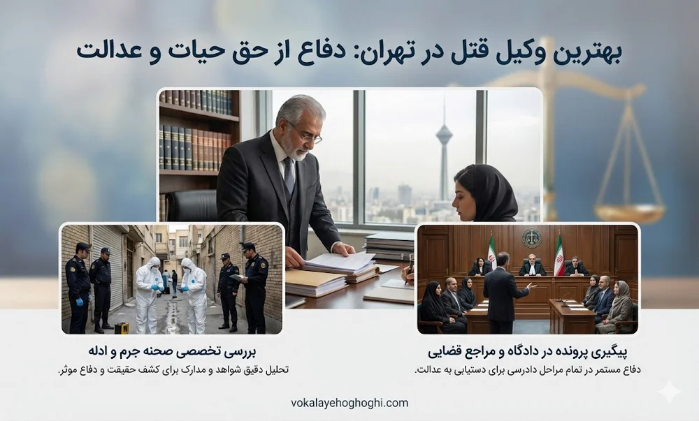 بهترین وکیل قتل در تهران 