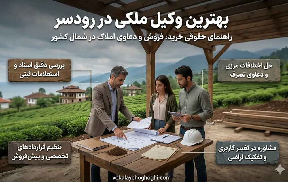 شرح وظایف بهترین وکیل ملکی در رودسر