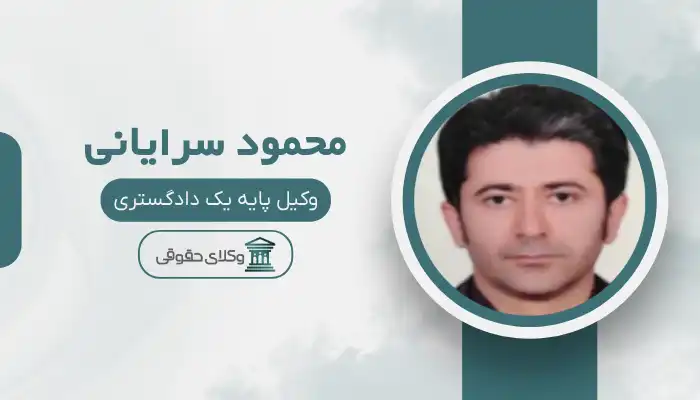 محمود سرایانی بهترین وکیل محمد شهر