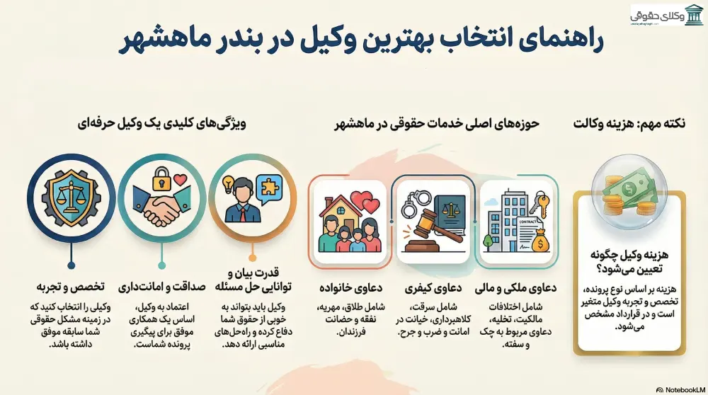 راهنمای انتخاب بهترین وکیل ماهشهر