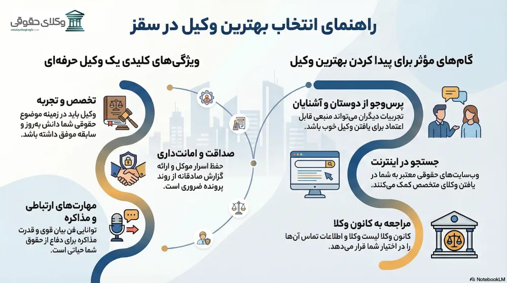 راهنمای انتخاب بهترین وکیل سقز