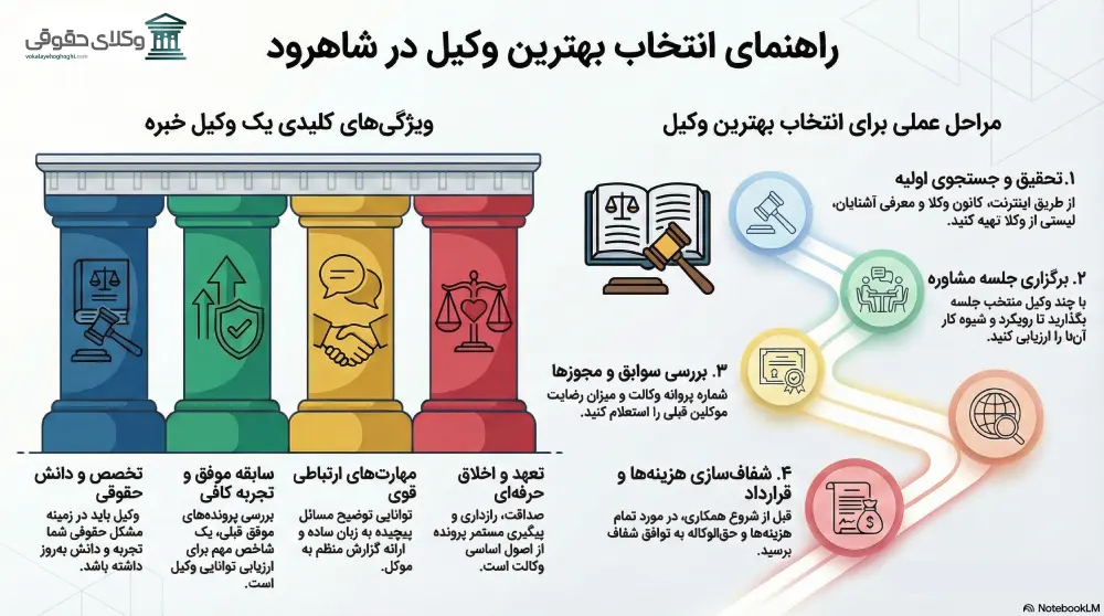 راهنمای انتخاب بهترین وکیل شاهرود