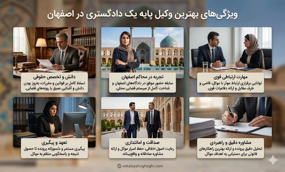 بهترین وکیل پایه یک دادگستری در اصفهان