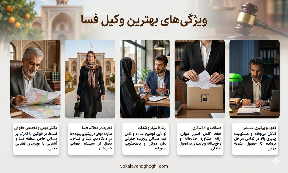 بهترین وکلای فسا 
