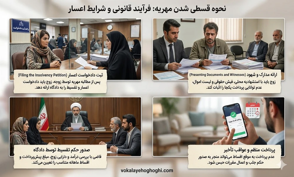 چگونه مهریه قسط بندی می شود