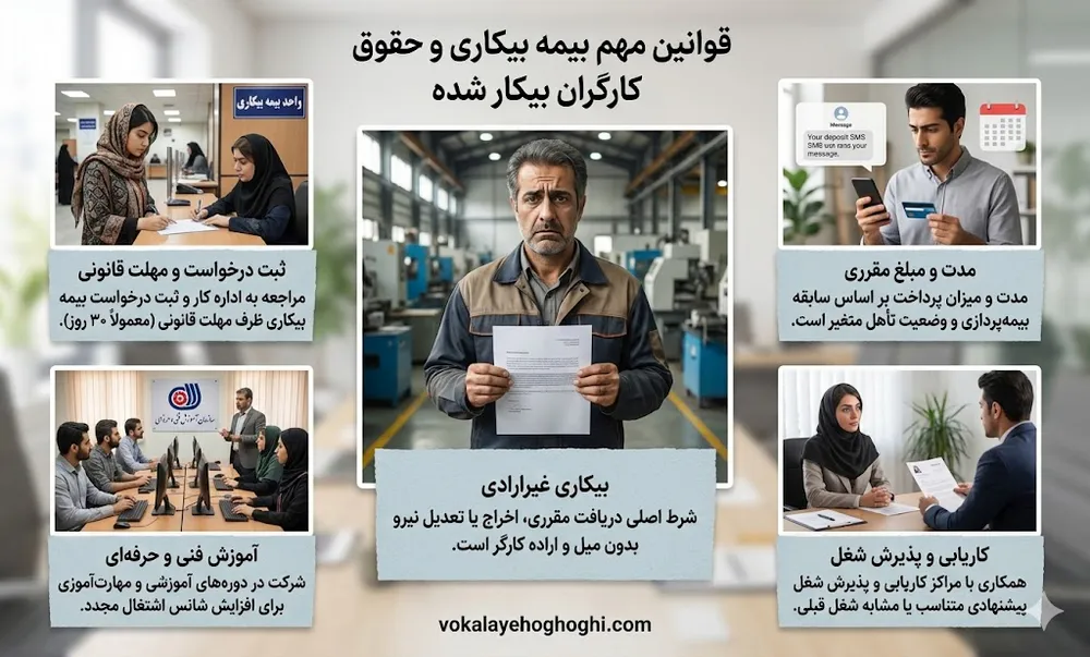 قوانین مهم بیمه بیکاری و حقوق کارگران بیکار