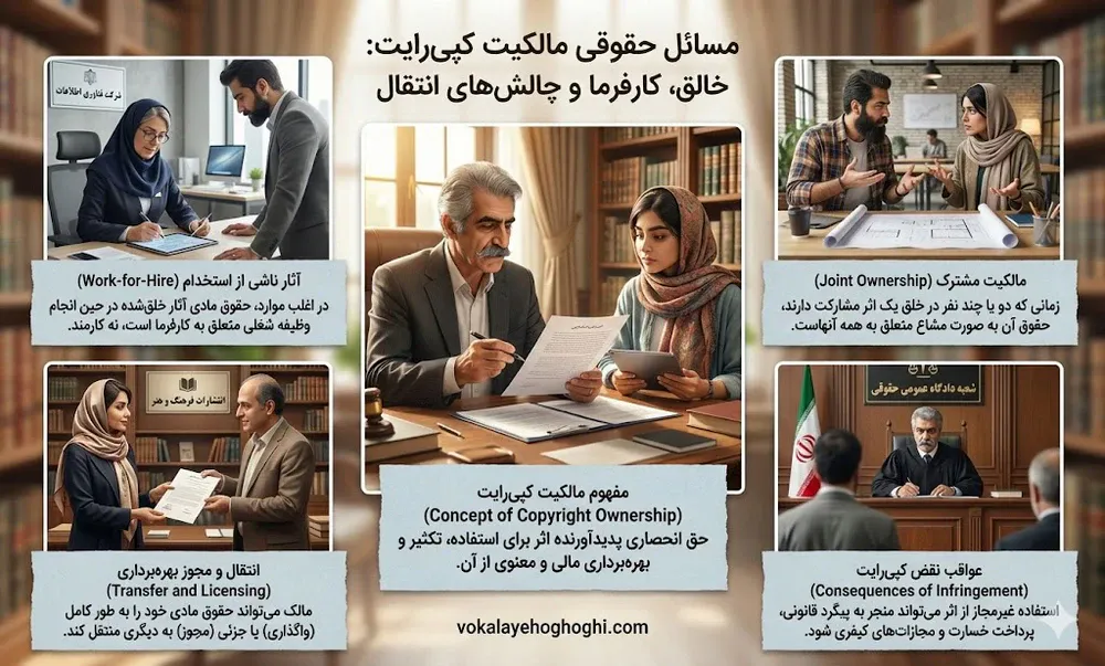 مسائل قانونی مرتبط با مالکیت کپی رایت 