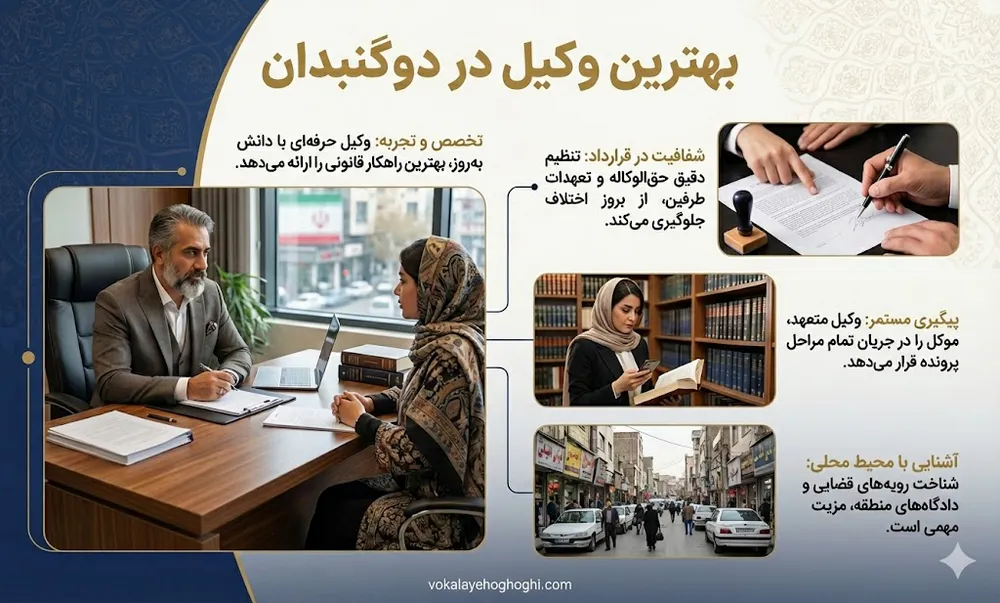 بهترین وکیل دوگنبدان
