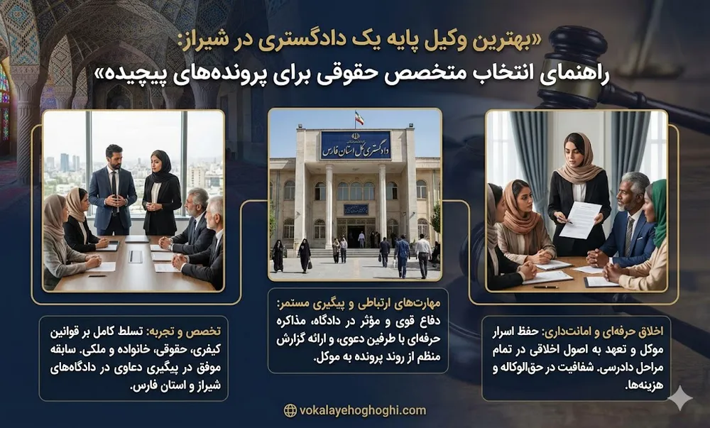 بهترین وکیل پایه یک دادگستری در شیراز