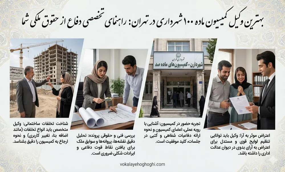 بهترین وکیل کمیسیون ماده 100 شهرداری در تهران