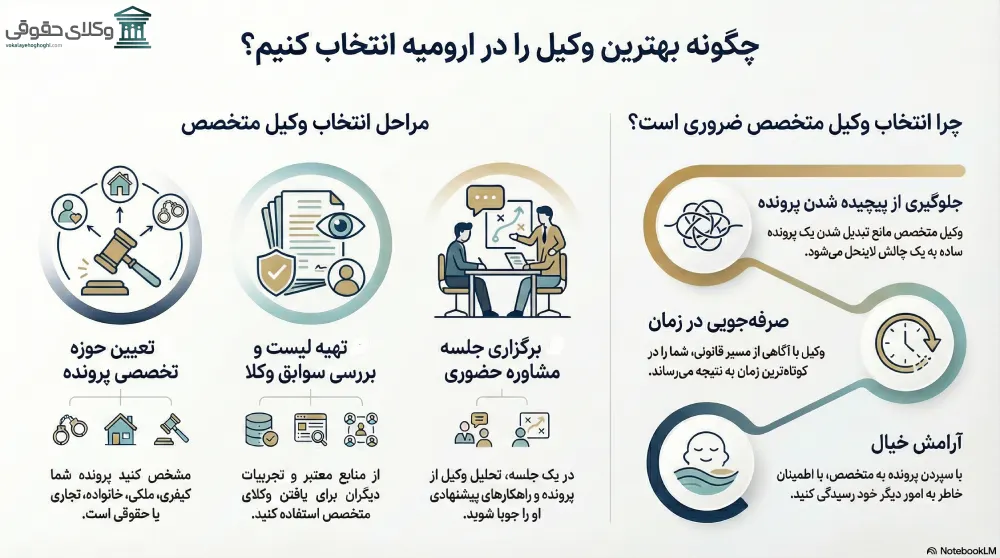 چگونه بهترین وکیل پایه یک دادگستری در ارومیه را انتخاب کنیم؟