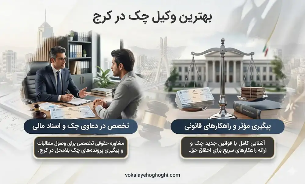  چگونه باید بهترین وکیل چک در کرج پیدا کنیم؟