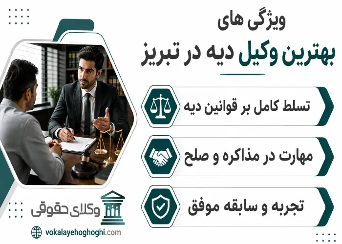ویژگی های بهترین وکیل دیه در تبریز