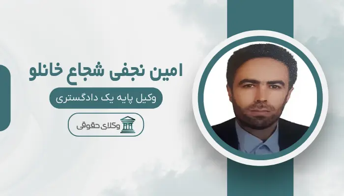 امین نجفی شجاع خانلو بهترین وکیل طلاق در مرکز تهران