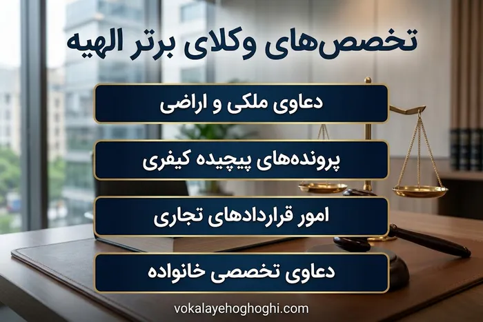 تخصصهای وکلای برتر الهیه