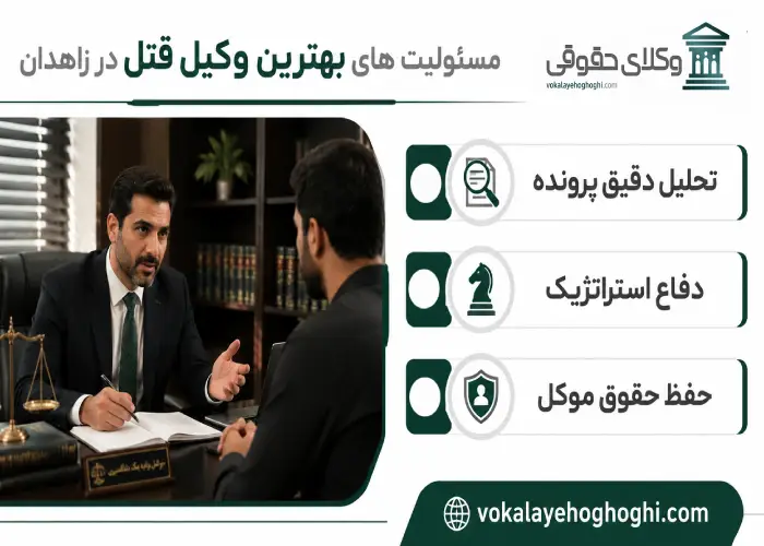 مسئولیت های بهترین وکیل قتل در زاهدان