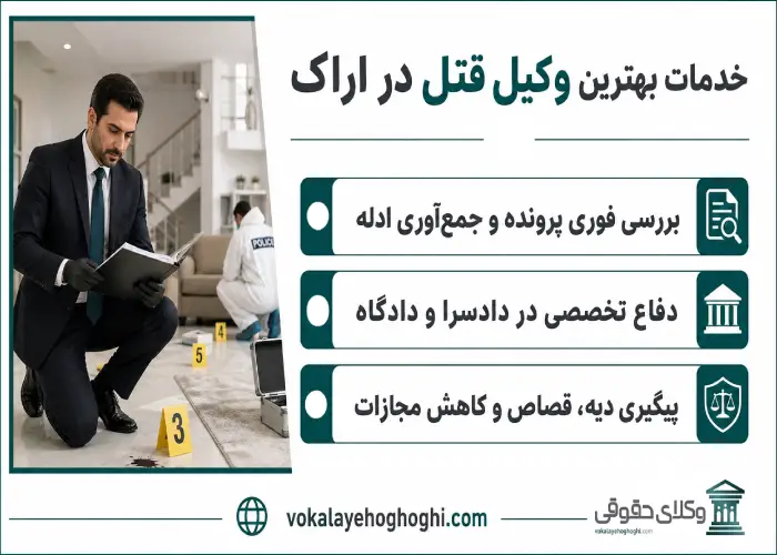 خدمات بهترین وکیل قتل در اراک