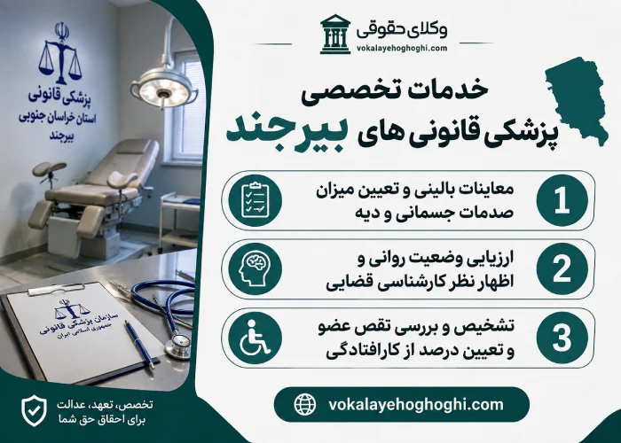 خدمات تخصصی پزشکی قانونی های بیرجند