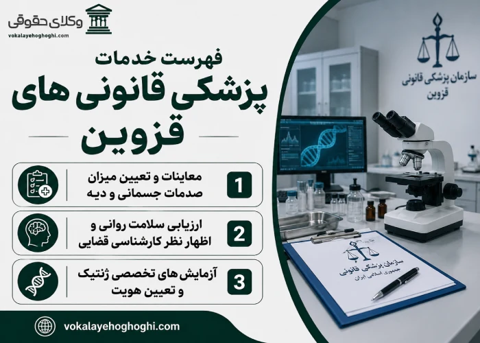 فهرست خدمات پزشکی قانونی های قزوین