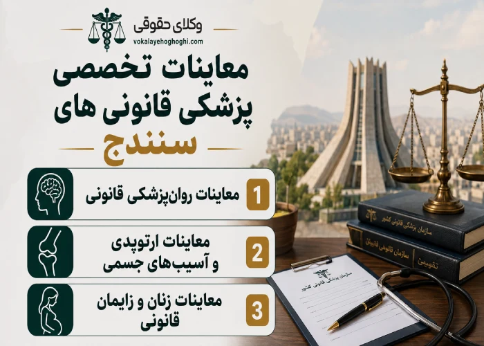 معاینات تخصصی پزشکی قانونی های سنندج