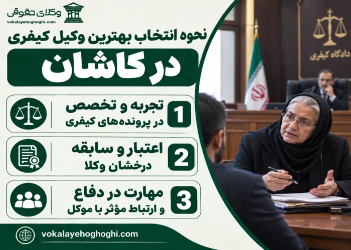 نحوه انتخاب بهترین وکیل کیفری در کاشان