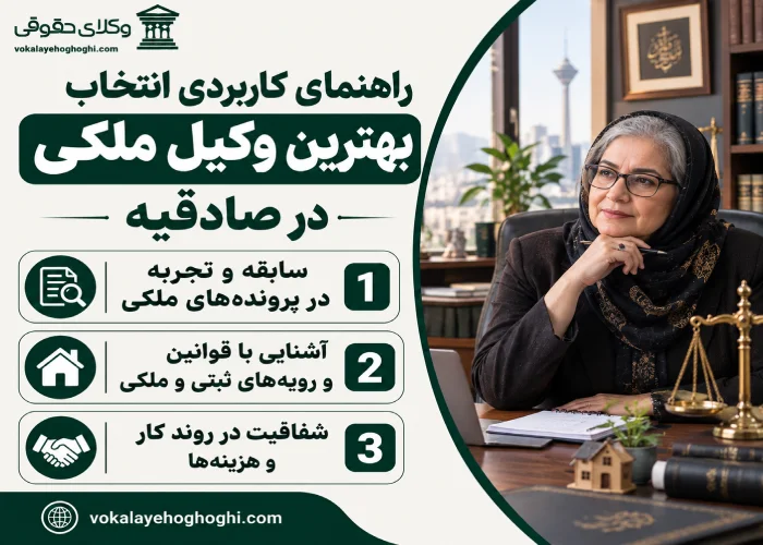راهنمای کاربردی انتخاب بهترین وکیل ملکی در صادقیه